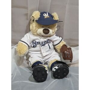 Milwaukee Brewers Build-A-Bear 17" Tall Complete Set with Accessories 17"